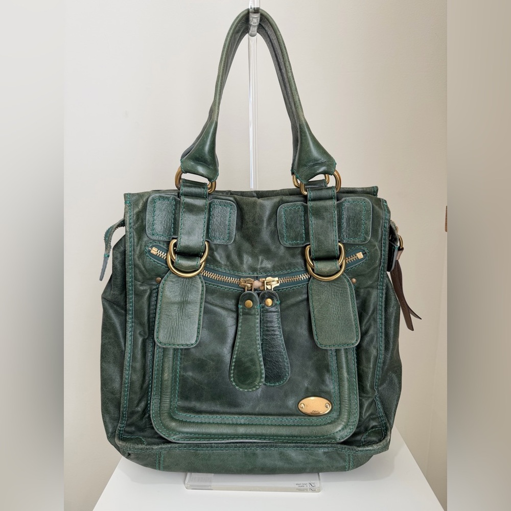 Chloe Bay Green Vintage Leather Bag